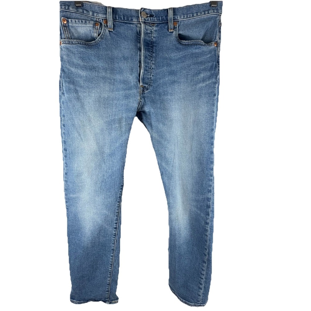 Levis 501 Mens Light Wash Sz 34x30‎ Rare Blank Tab Worn In Classic Button Fly